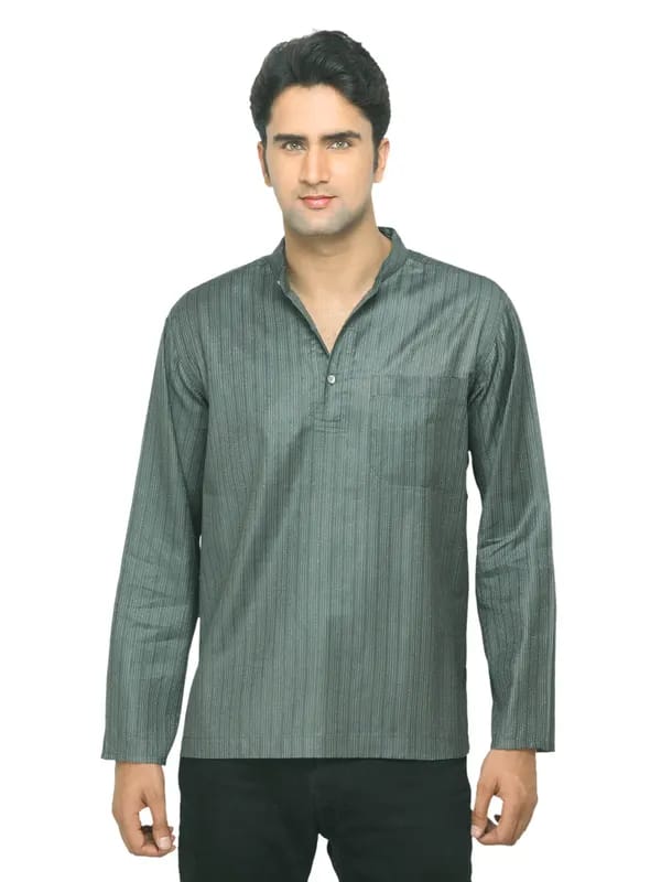 Fabindia Men Green Tussar Kurta