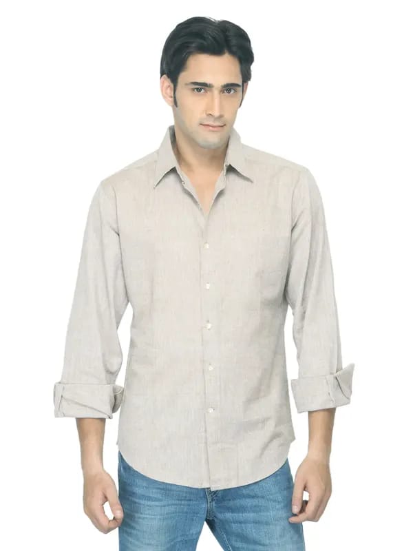 Fabindia Men Beige Shirt