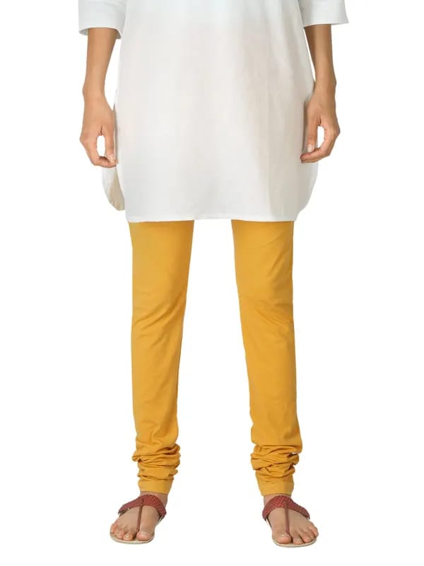 Fabindia Women Mustard Leggings