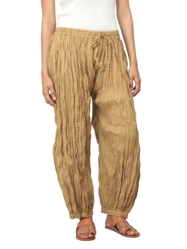 Fabindia Women Beige Harem Pants
