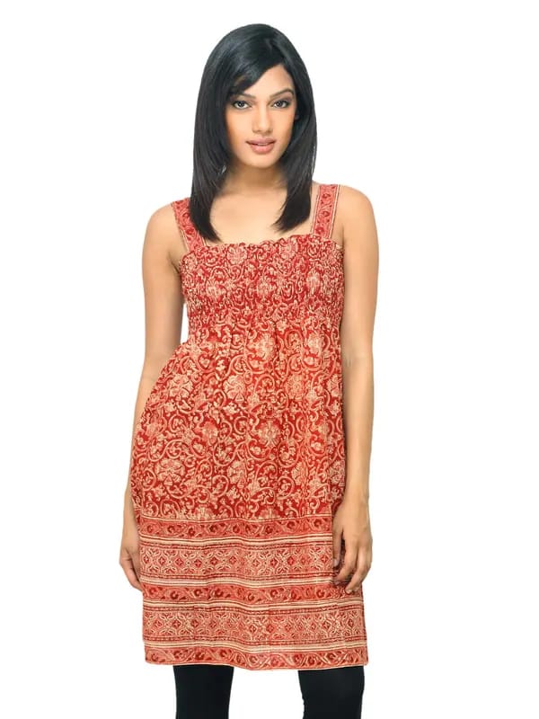 Fabindia Women Red Kalamkari Tunic