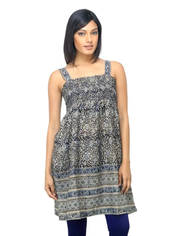 Fabindia Women Black Kalamkari Tunic