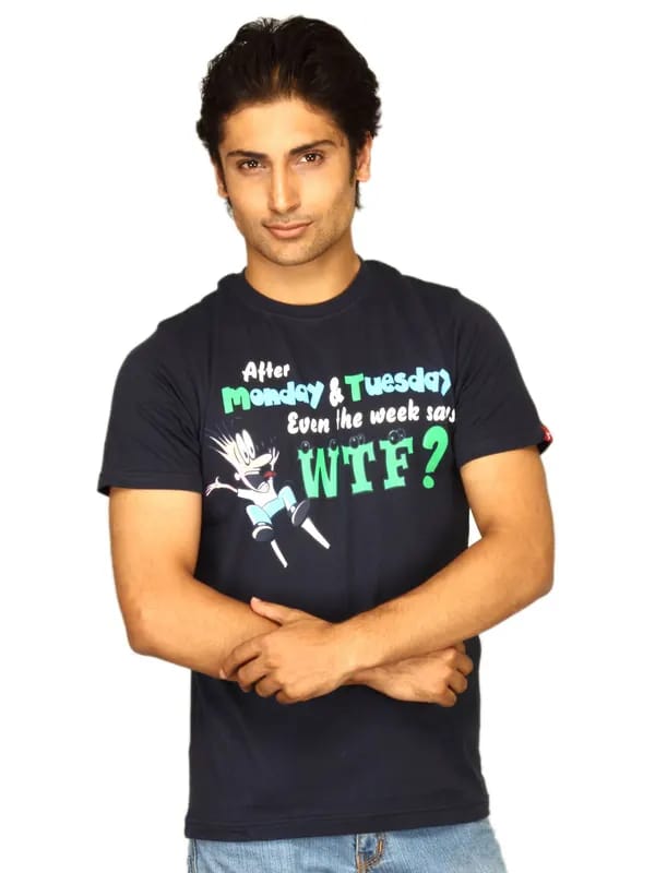 Probase Men's Wtf Blue T-Shirt