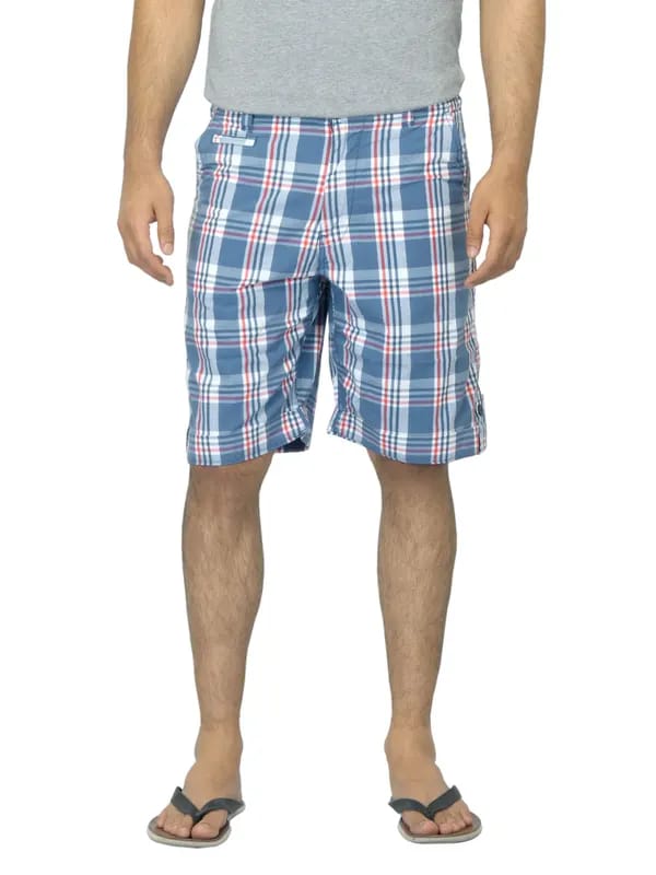 Arrow Sport Men Check Blue Shorts