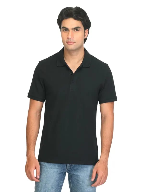 Puma Men Black Polo T-shirt