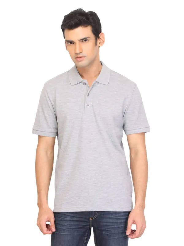 Puma Men Grey Polo T-shirt