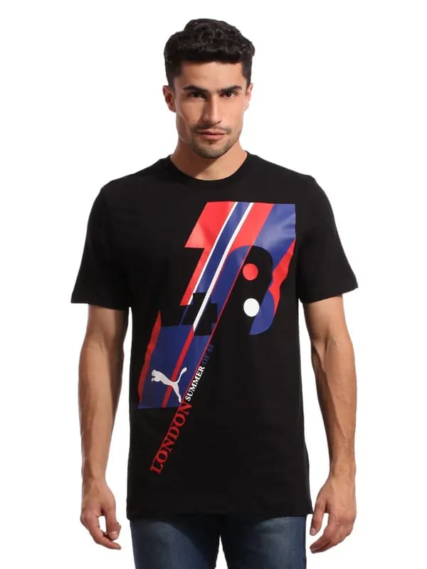 Puma Men Summer Black T-shirt