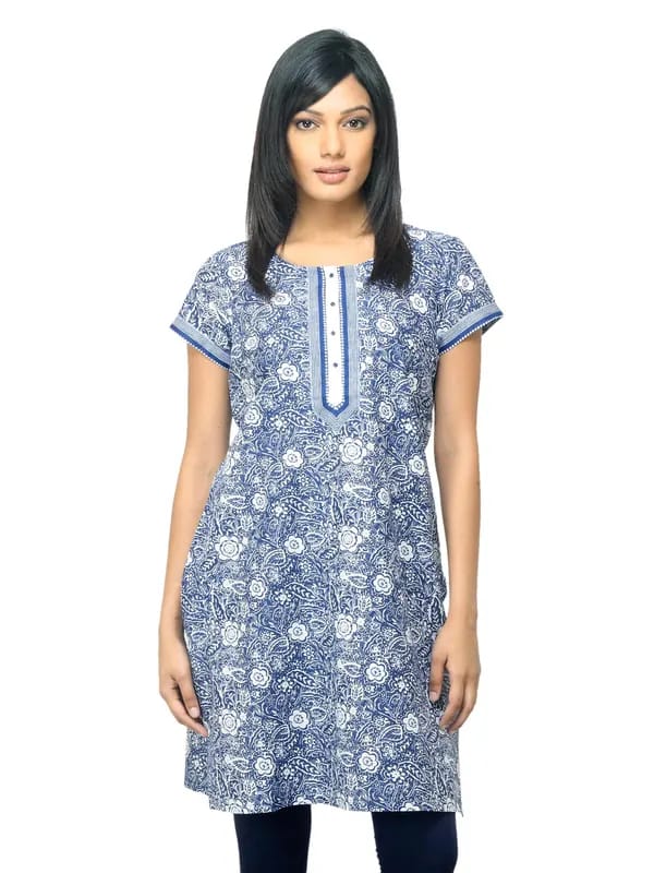 Aurelia Women Printed Blue Kurta