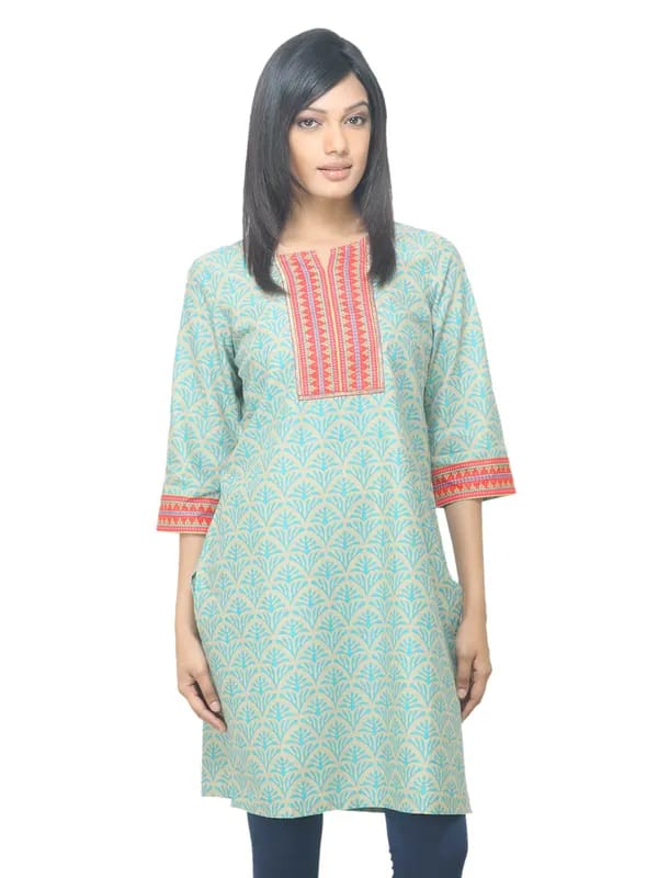 Aurelia Women Printed Blue Kurta