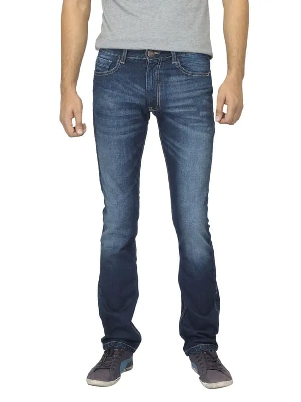 Locomotive Men Washed Blue Jeans