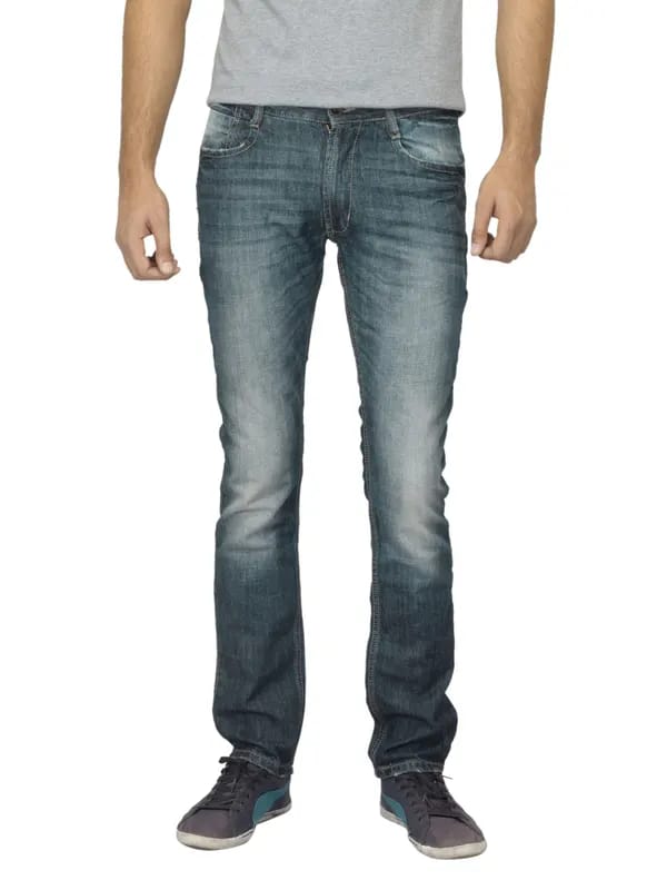 Locomotive Men Washed Blue Jeans