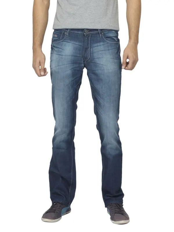 Locomotive Men Washed Blue Jeans
