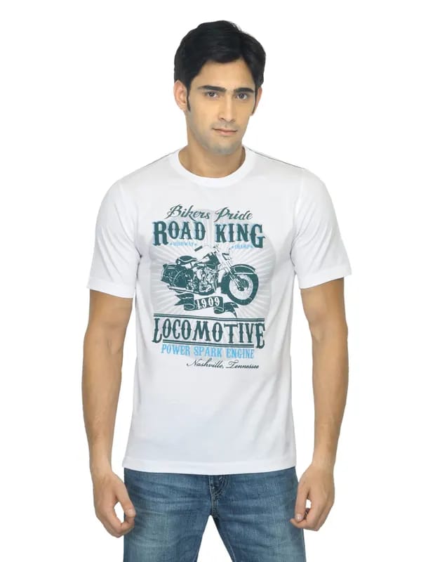 Locomotive Men Printed White T-shirt