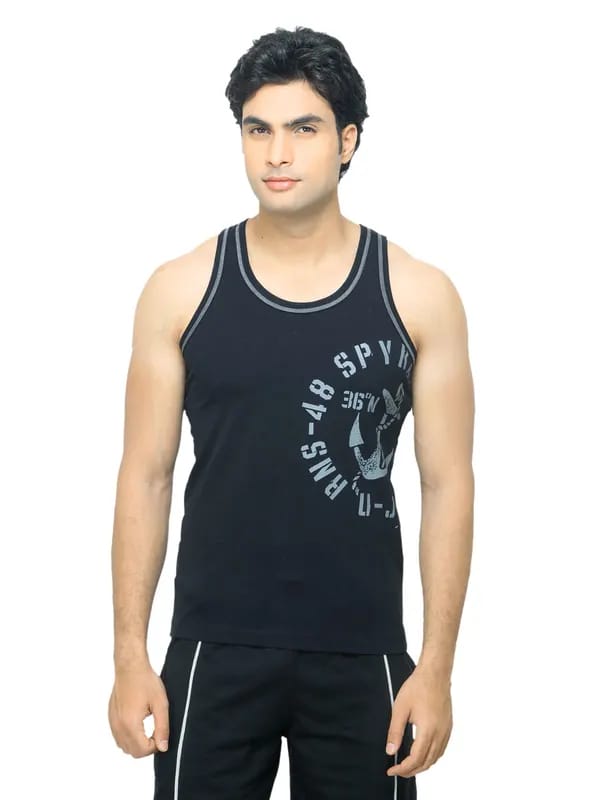 Spykar Men Black Innerwear Vest