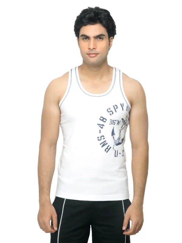 Spykar Men White Innerwear Vest