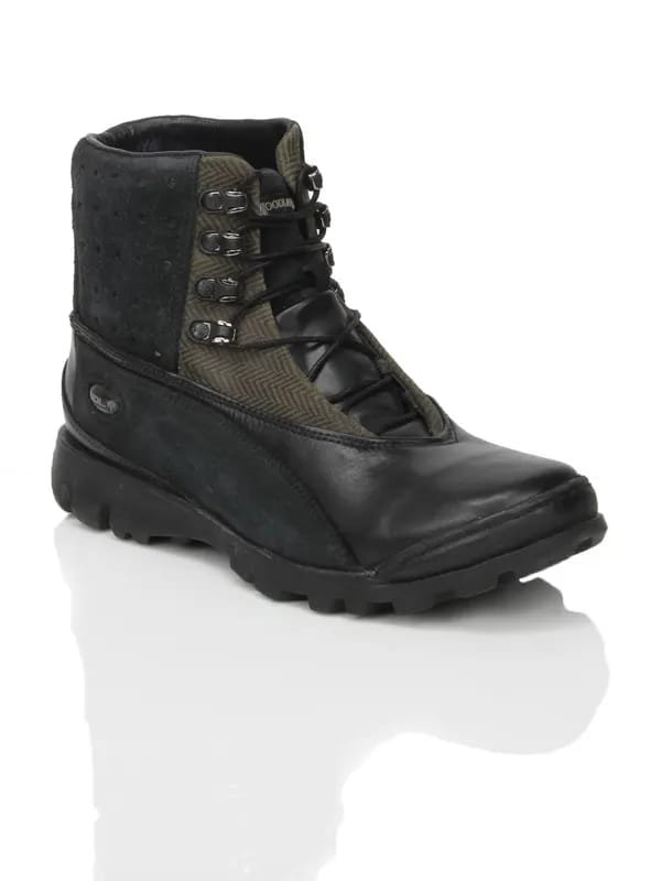 Woodland Men Black Casual Shoes