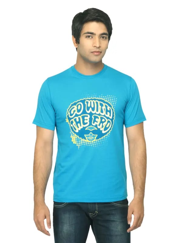 Mark Taylor Men Printed Blue T-shirt