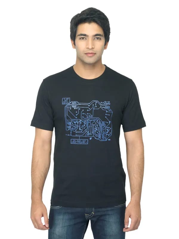Mark Taylor Men Printed Black T-shirt