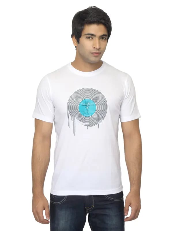 Mark Taylor Men Printed White T-shirt