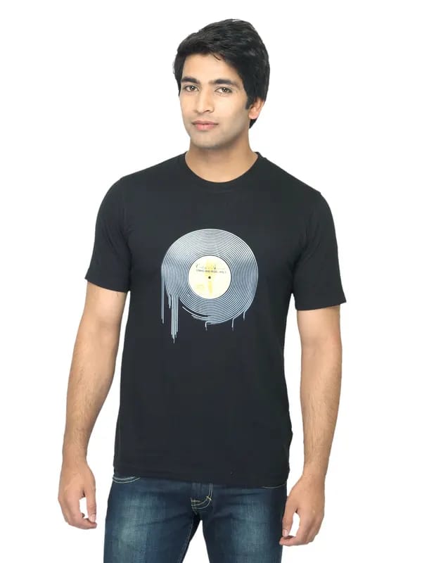 Mark Taylor Men Printed Black T-shirt
