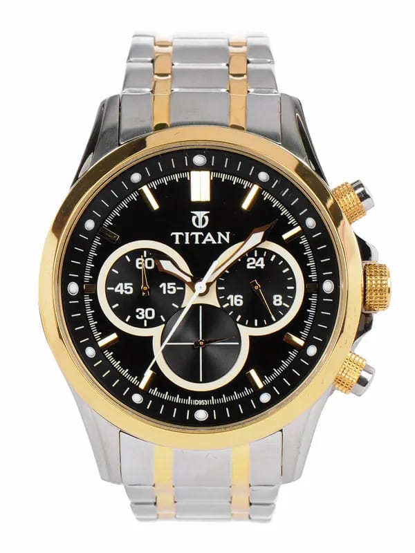 Titan Men Chronograph Black Dial Watch