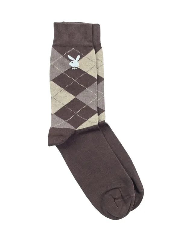 Playboy Men Brown Socks