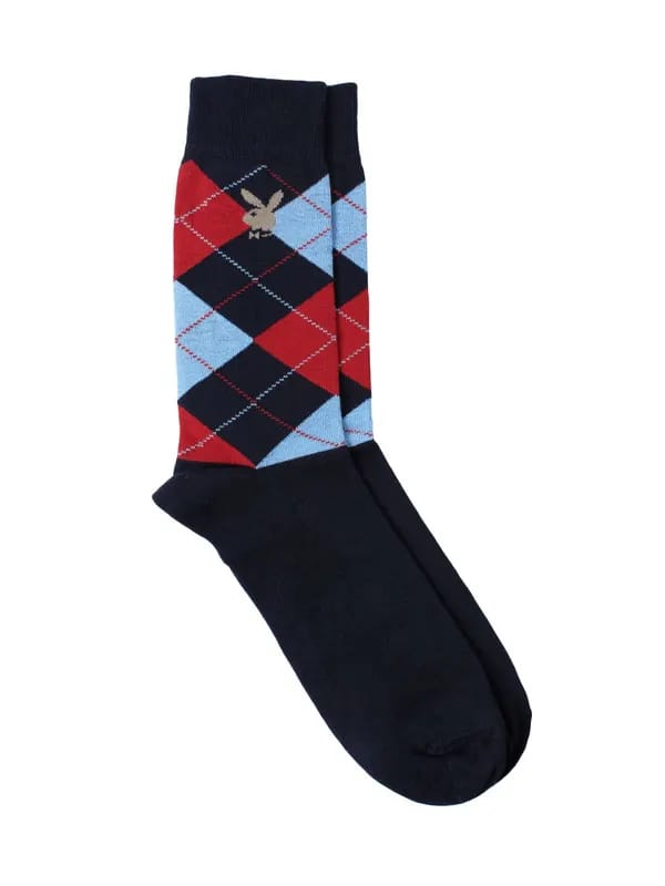 Playboy Men Navy Blue Socks