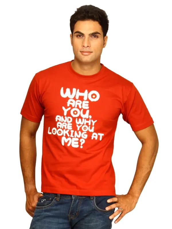 Tantra Men's Who Are You Red T-shirt
