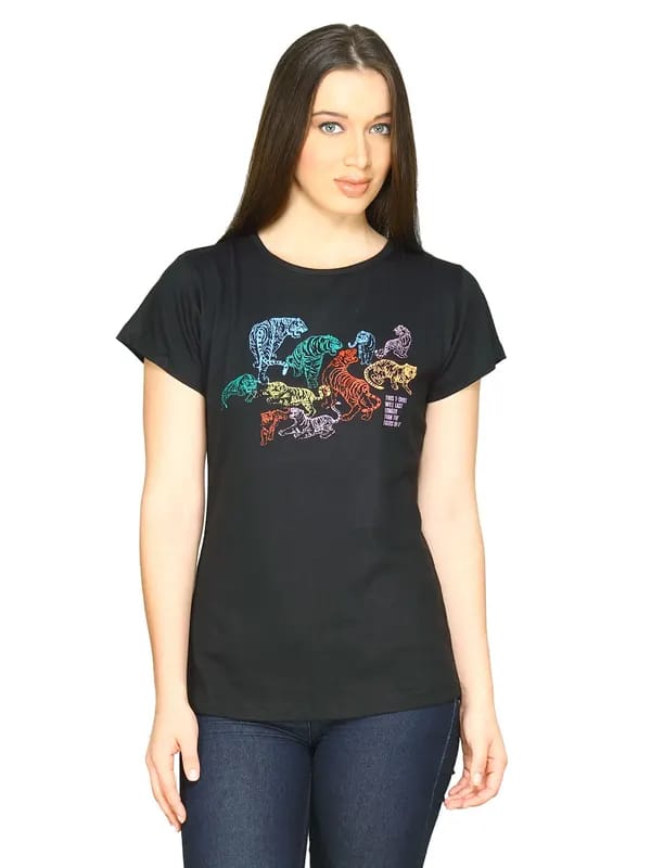 Tantra Women's Tiger Black T-shirt