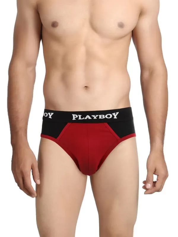Playboy Men Rap Red Briefs