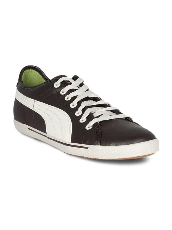 Puma Men's Benecio Black Coffee Leather Shoe