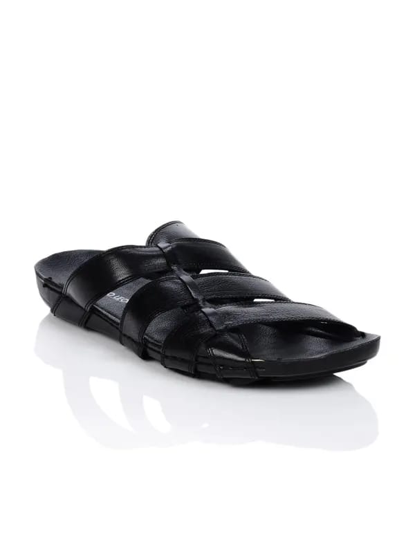 Franco Leone Men Black Sandals