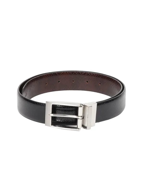 Levitate Men Reversible Black & Brown Leather Belt
