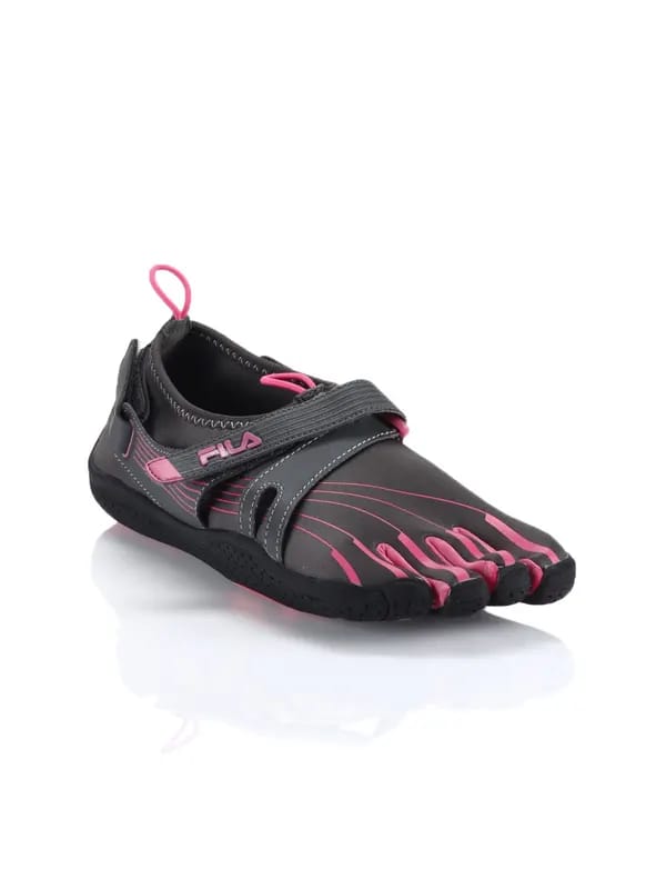 FILA Women Skeletoes Slide Black Shoes