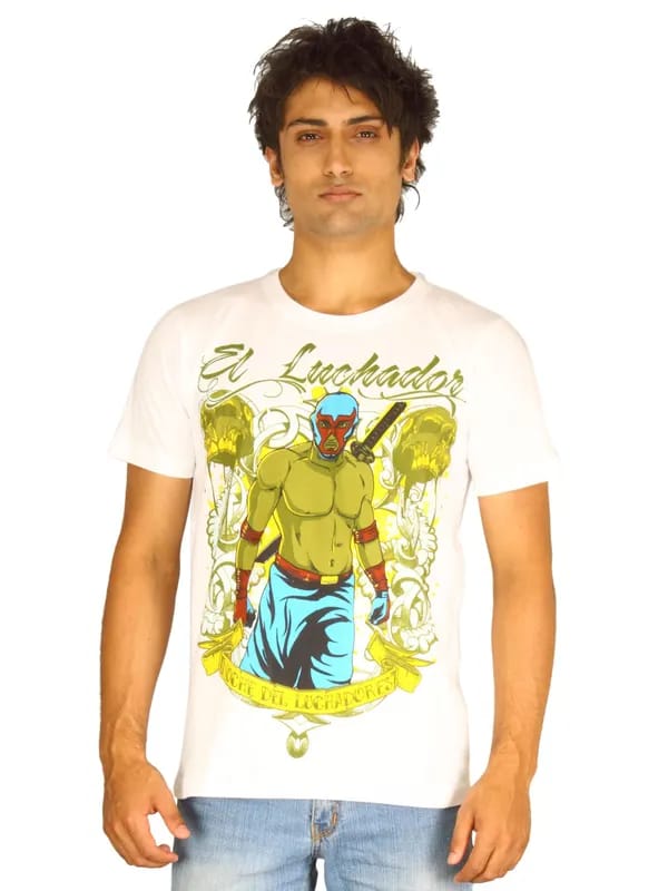 Guerrilla Men's Luchador White T-shirt