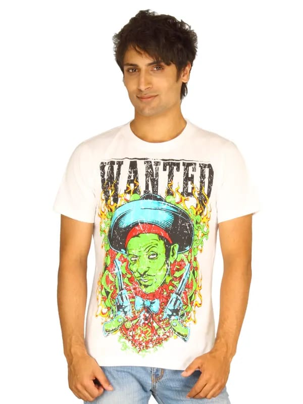 Guerrilla Men's Wanted White T-shirt