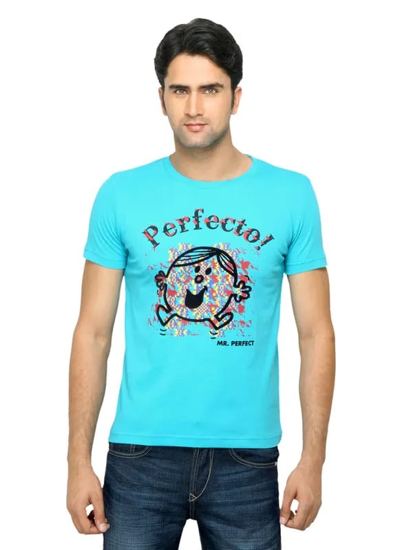 Mr. Men Printed Blue T-shirt
