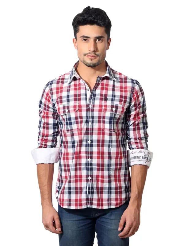 U.S. Polo Assn. Denim Co. Men Red Check Shirt