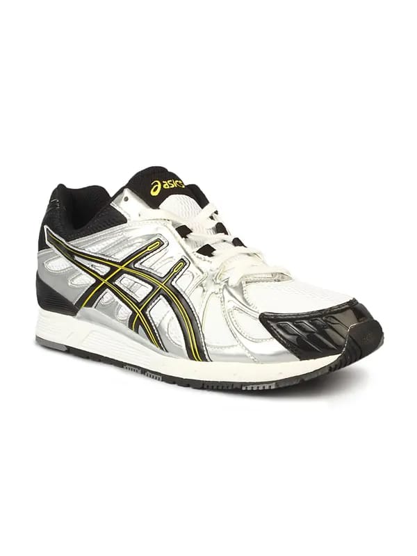 Asics Men's Gel Cushioning Running White Black Yellow Shoe