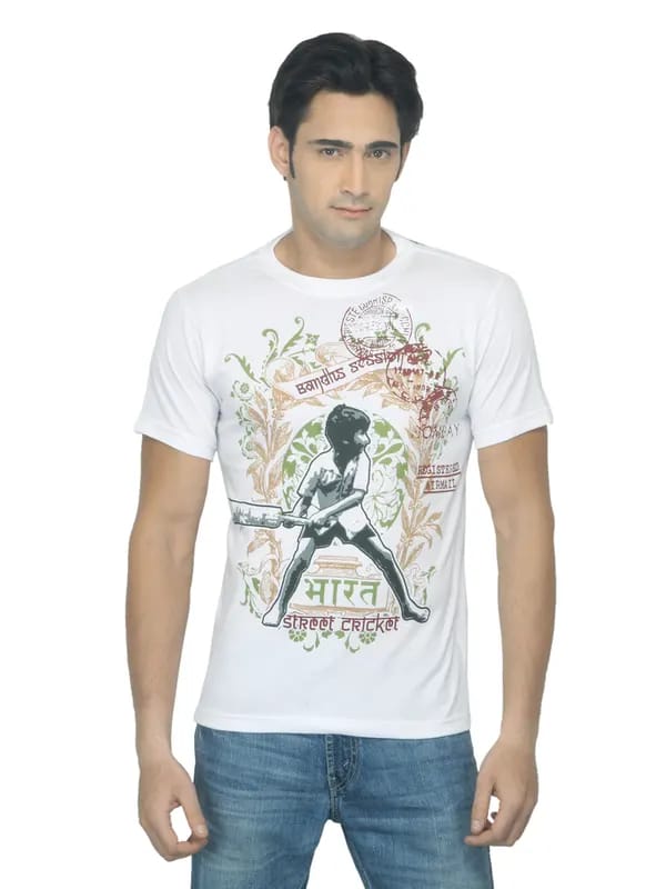 Classic Polo Men Printed White T-shirt