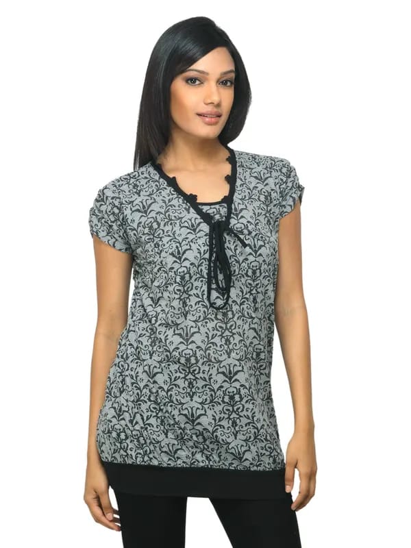 Sepia Women Printed Grey Tunic