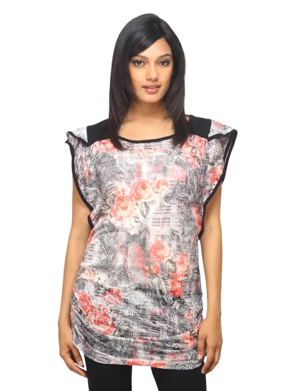 Sepia Women Printed Grey Tunic