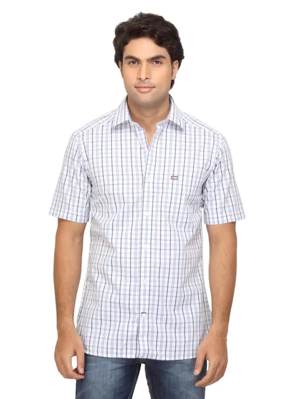 Arrow Sport Men Blue Check Shirt