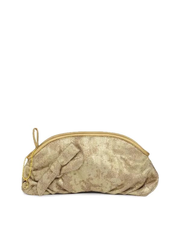 Baggit Women Slap Chamak Gold Clutch