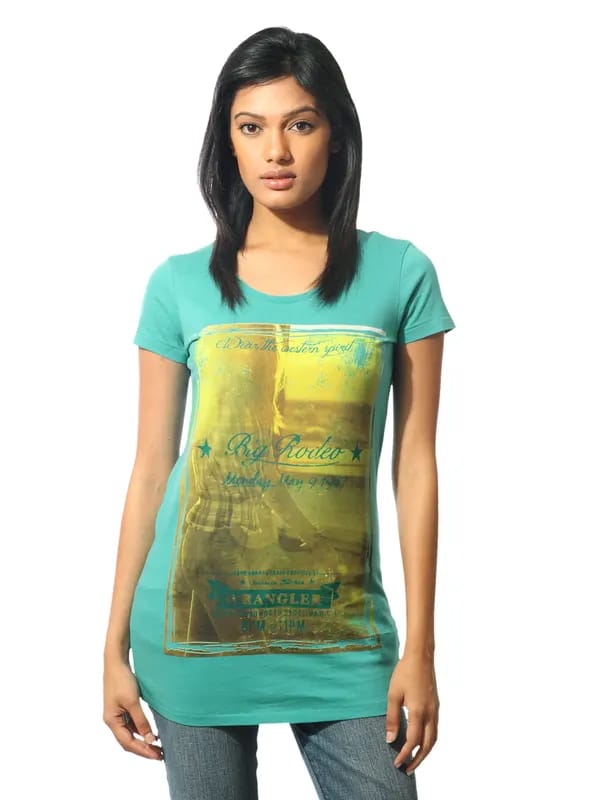 Wrangler Women Big Rodeo Green T-shirt