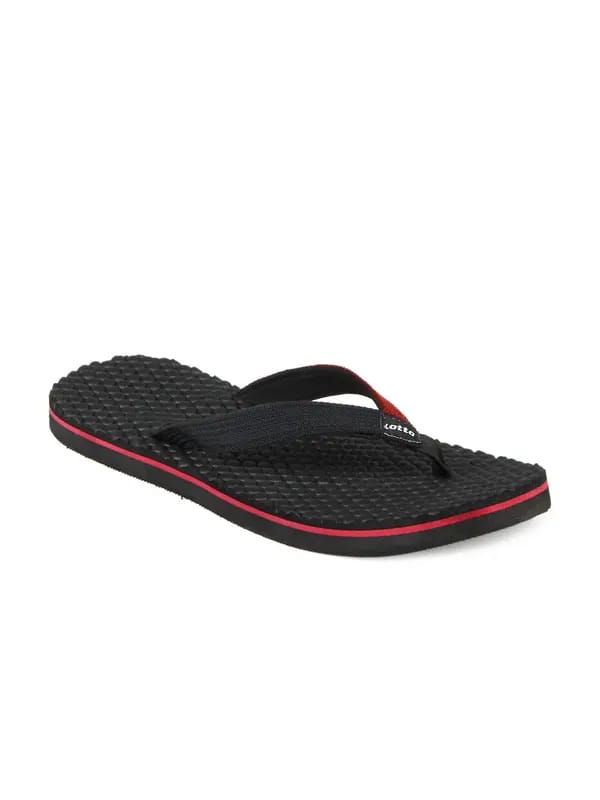 Lotto Men ACCU Red & Black Flip Flops