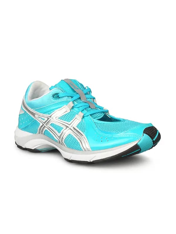 Asics Women Gel Cushioning Active Running Blue Silver Shoe