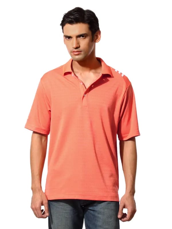 ADIDAS Men Vesta Peach Polo T-shirt
