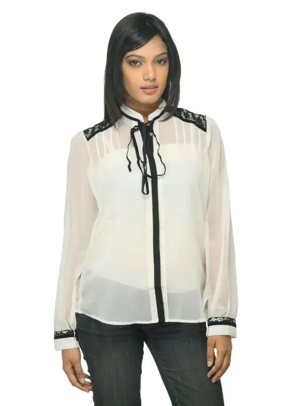 Femella Women Cream Shirt
