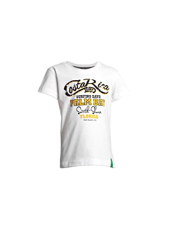 Gini and Jony Boys Printed White T-shirt